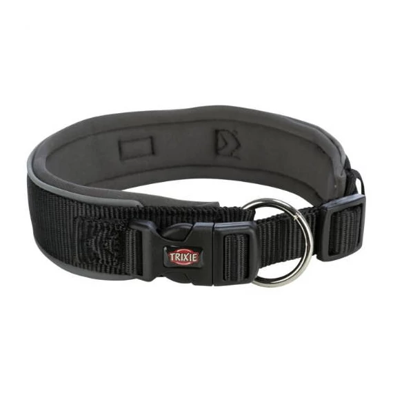 Trixie premium collar, extra wide (L-LX) - nyakörv (extra széles,fekete/grafit) kutyák részére (L-LX) 53-62cm/50mm