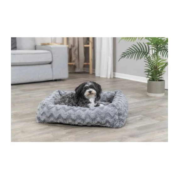 KT25.Trixie Vital Loki bed - négyszögletes, peremes fekhely (szürke) kutyák részére (50x35cm)
