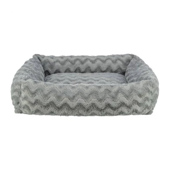 KT25.Trixie Vital Loki bed - négyszögletes, peremes fekhely (szürke) kutyák részére (65x50cm)