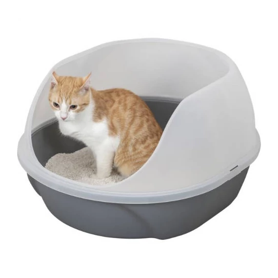 Trixie simao Cat Litter Tray - magas, peremes alomtálca (fehér/szürke) 48x30x58cm