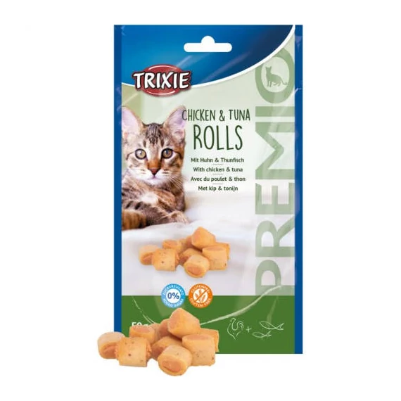 Trixie Premio Chicken & Tuna Rolls  - jutalomfalat (csirke,tonhal) macskák részére (50g)(KIZÁRÓLAG RENDELÉSRE!)