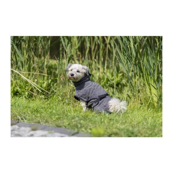 Trixie Bathrobe XS - fűrdőköpeny (szürke,frottír) kutyák részére (30cm)