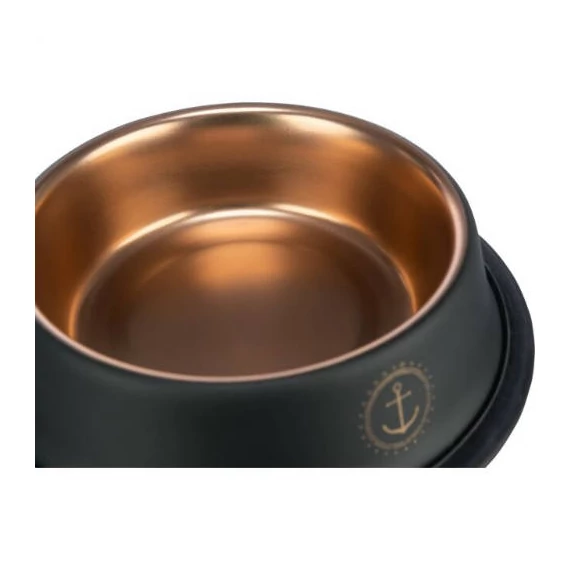 Trixie BE NORDIC Ceramic Bowl - tál (fekete/bronz) kutyák részére (0,7l /Ø21cm)
