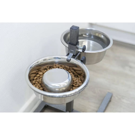 Trixie Slow Feeding Stainless Steel Bowl - evéslassító tál (fém, szilikon bevonattal) kutyák részére (Ø21cm/1,1l)