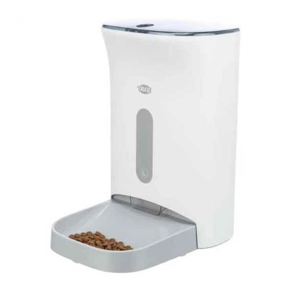 Trixie TX8 Smart Automatic Food Dispenser - automata etető (fehér/szürke)  4.5 l (24×38×19cm)