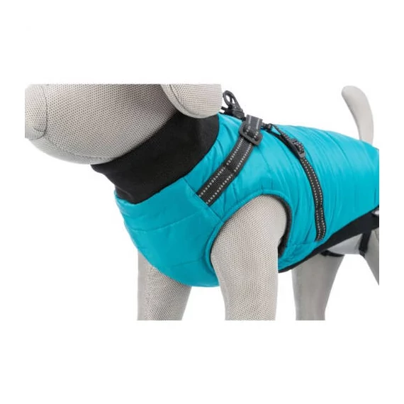 KT25.Trixie Coat Pontis with Harness - kabát hámmal (aquakék, vízlepergető) kutyák részére (S) 33cm