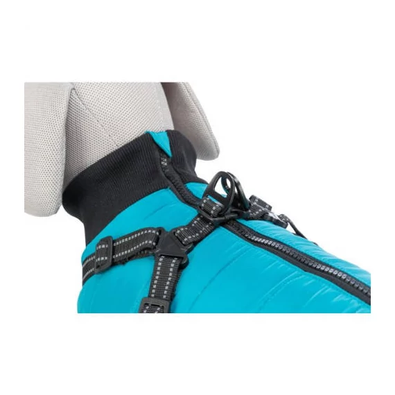 KT25.Trixie Coat Pontis with Harness - kabát hámmal (aquakék, vízlepergető) kutyák részére (M) 45cm