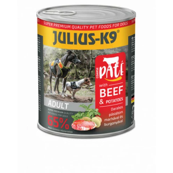 Julius-K9 konzerv Adult - nedveseledel (marha,burgonya) felnőtt kutyák részére (800g)