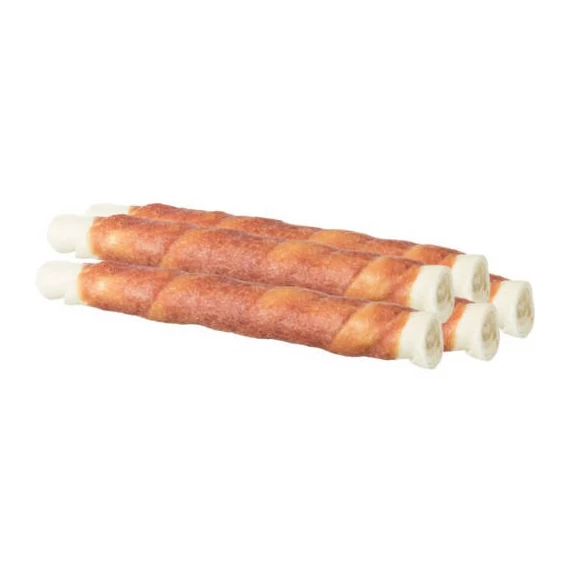Trixie Denta Fun Duck Chewing Roll - jutalomfalat (kacsahús,marhabőr) kutyák részére (45g/17cm) - csak ömlesztve (50db/zacskó)