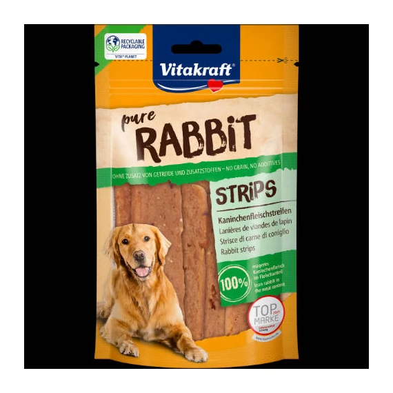 Vitakraft pure Rabbit Slices - jutalomfalat (nyúlhús) kutyák részére (80g)