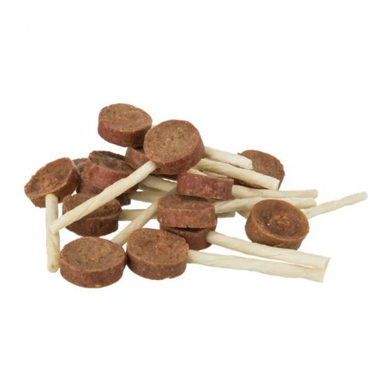 Trixie Chicken Cheese Lolly - jutalomfalat (marhabőr) kutyák részére (8cm/10g) - ömlesztve (150db/csomag)