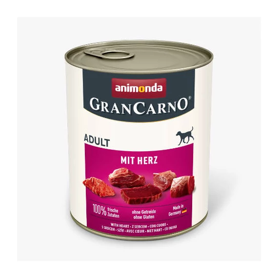 Animonda GranCarno Adult (sertés,szív) konzerv - Felnőtt kutyák részére (800g)