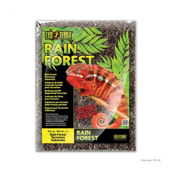 Exo-Terra Rain Forest Substrate - Fenyőkéreg és mohakeverék talaj terráriumokba  (26,4l)