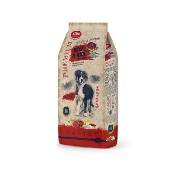 alicePROFESSIONAL 17kg Puppy&Junior Beef&Rice száraztáp - Kölyök kutyák részére