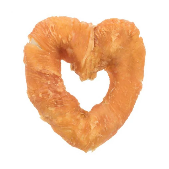 Trixie Denta Fun Chicken Heart, bulk - jutalomfalat (csirkehús, marhabőr)  kutyák részére (12cm/70g) - ömlesztett!(KIZÁRÓLAG RENDELÉSRE!)