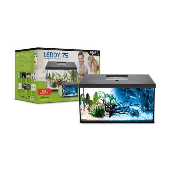 AquaEl Leddy 75 Day&Night 2.0 BIO-FS black - akvárium szett (fekete) 105 liter (75x35x40cm)