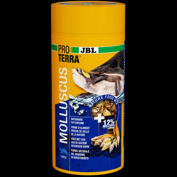 JBL PROTERRA Molluscus - kiegészítő eleség (csigák,gammarus, vízi rovarok) vízi és tavi teknősök részére (1000ml/250g)