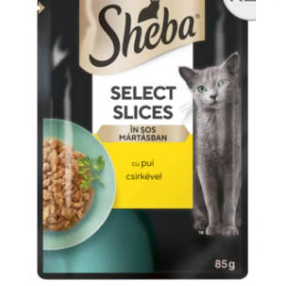 ShebaSelect Slices Adult - Alutasakos mártásban (Csirke) felnőtt macskák részére (85g)