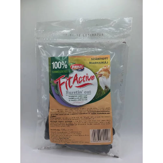 FitActive snack - jutalomfalat (szárított marhamáj) kutyák részére  (100g)