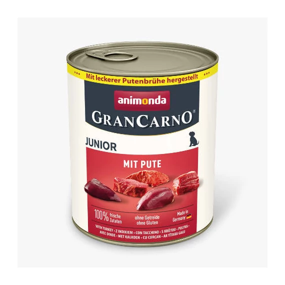 Animonda GranCarno with turkey Junior (pulykával) nedves eledel - kölyök kutyák részére (800g)
