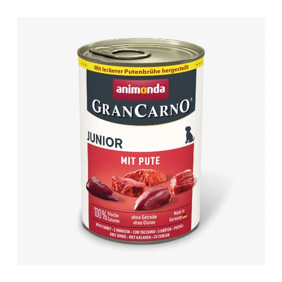 Animonda GranCarno with heart Junior (pulyka) nedves eledel - Kölyök kutyák részére (400g)