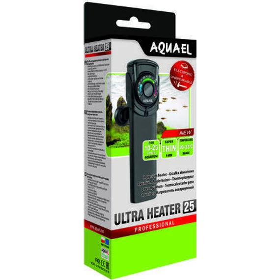 Aquael Ultra Heater 25W - Intelligens akvráiumfűtő (10-25liter)