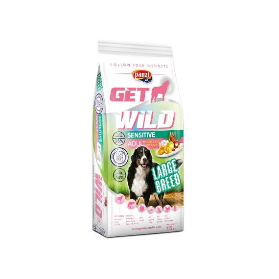 Panzi GetWild 15kg Adult LARGE BREED Sensitive Lamb (chicken&wheat free)