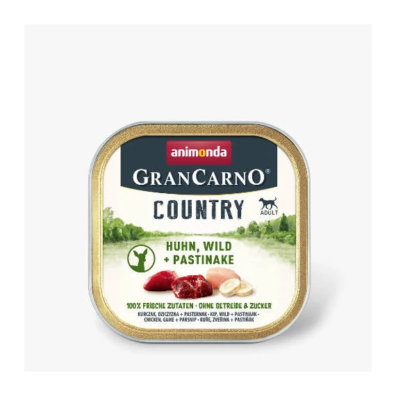 Animonda GranCarno Country (vad,csirke,petrezselyem) alutálkás - Felnőtt kutyák részére (150g)
