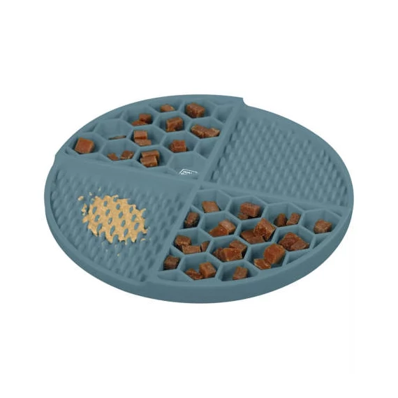Waudog Silicone Lick Mat - tapadókorongos szőnyeg (szilikon,szürke) kutyák és macskák részére (21x21x3cm)