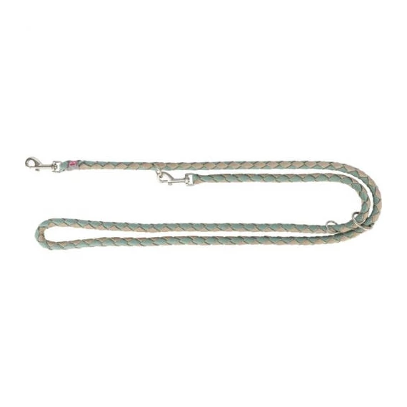 Trixie Cavo Leash - állítható, fonott póráz (zályazöld /homok szín) kutyák részére (L-XL) 2m/ø18mm