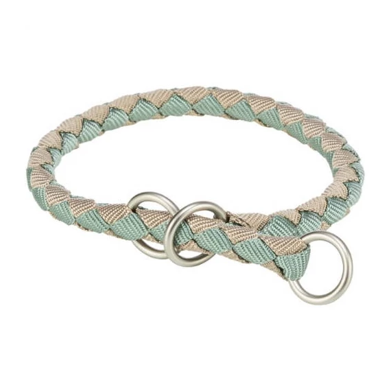 KT25.Trixie Cavo Stop-the-pull Collar - fonott nyakörv (zsálya, homokszín) kutyák részére (L) 47-55/Ø18mm