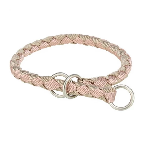 KT25.Trixie Cavo Stop-the-pull Collar - fonott nyakörv (mályva/homokszín) kutyák részére (L-XL) 52-60/Ø18mm