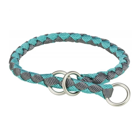 KT25.Trixie Cavo félfojtó nyakörv - aqua/grafit (XS-S) 25-31cm/Ø12mm