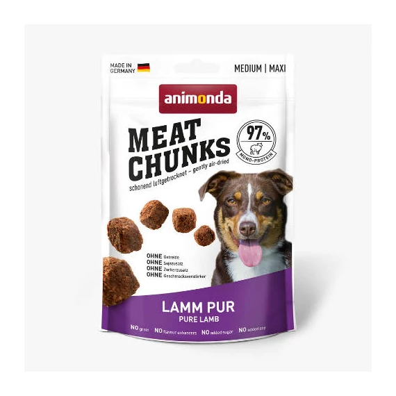 Animonda Meat Chunks Lamm pur - jutalomfalat (bárány) felnőtt kutyák részére (80g)
