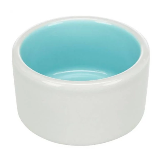 Trixie Ceramic Bowl - kerámia tál (fehér,kék) rágcsálók részére (100ml /Ø7cm)