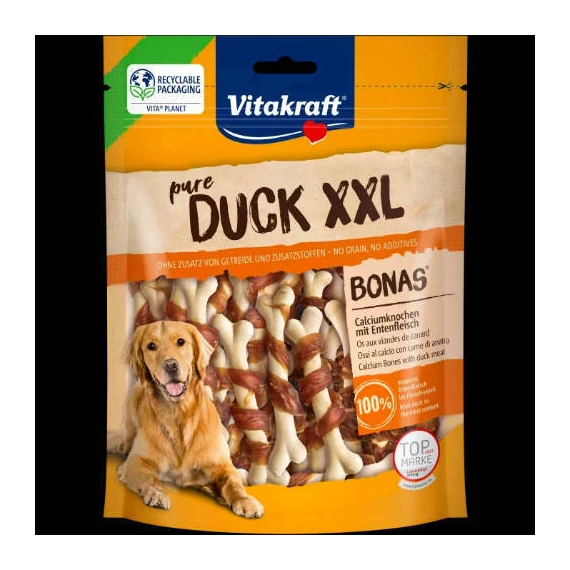 Vitakraft DUCK XXL Bonas Calcium bones with duck meat XXL - jutalomfalat (kálciumoscsont, kacsahús)  kutyák részére (200g)