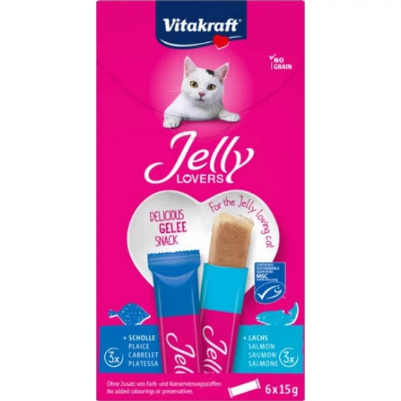 Vitakraft Jelly lovers zselés jutalomfalat lazaccal 6x15g -macskák részére 6x15g