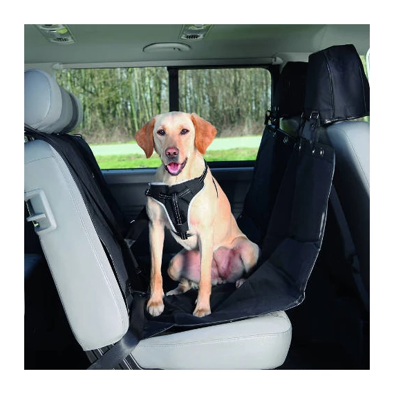 Trixie Protective Car Seat Cover, dividable - autós üléstakaró (hátsó ülésre,fekete) 1,45x1,60m