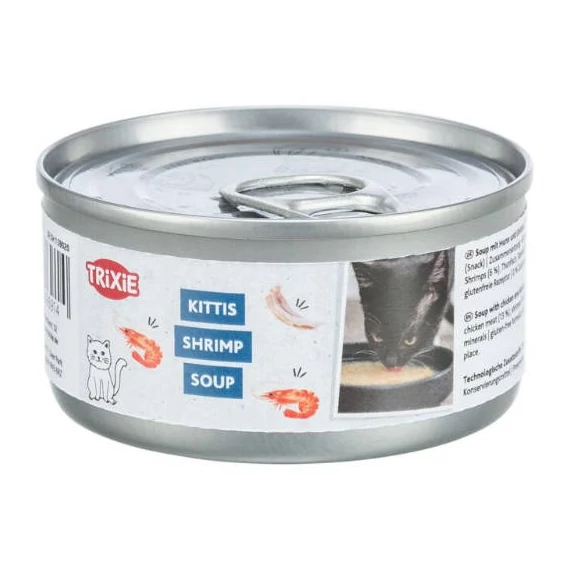 Trixie Shrimp Soup with chicken and shrimp - kiegészítő eleség (csirke,garnéla) macskák részére (4x80g)