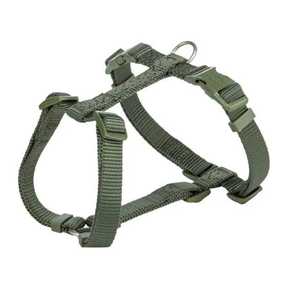 Trixie Premium H-Harness - hám kutyák részére  L:60-87cm/25mm olivazöld
