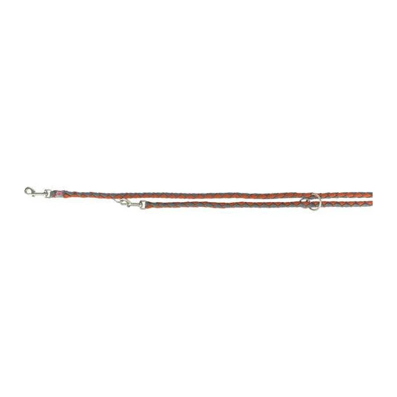Trixie Cavo Leash - állítható, fonott póráz (rozsda/grafit) kutyák részére (L-XL) 2m/ø18mm