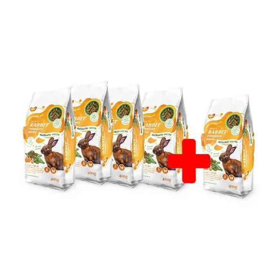 CSOMAG AKCIÓ 4+1: Delicado Verde Complete Menu - Nyúl (5*400g)