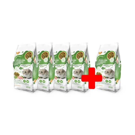 CSOMAG AKCIÓ 4+1: Delicado Verde Complete Menu - Hörcsög (5*400g)
