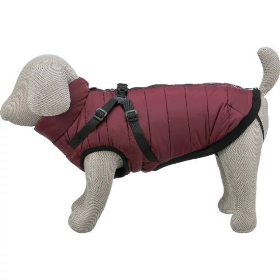 Trixie Pirou téli kabát hámmal, S:33 cm, sangria