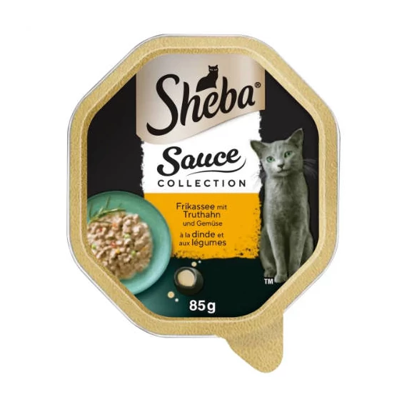 Sheba Adult Alutálcás - Pulykaragú zöldséggel pástétom (85g)