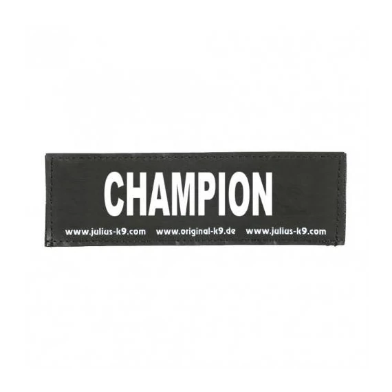 B:Julius K9- CHAMPION felirat hámhoz kutyák részére
