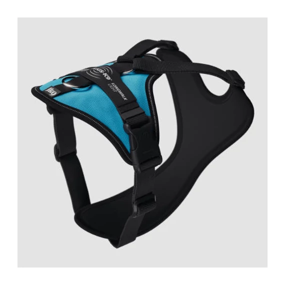JK9 Longwalk Light kutyahám okoseszköz-tartó hámfelírattal, aquamarine, XL