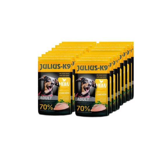 KARTONOS Julius-K9 Dog Adult Chicken - nedveseledel (csirke) felnőtt kutyák részére (16*125g)