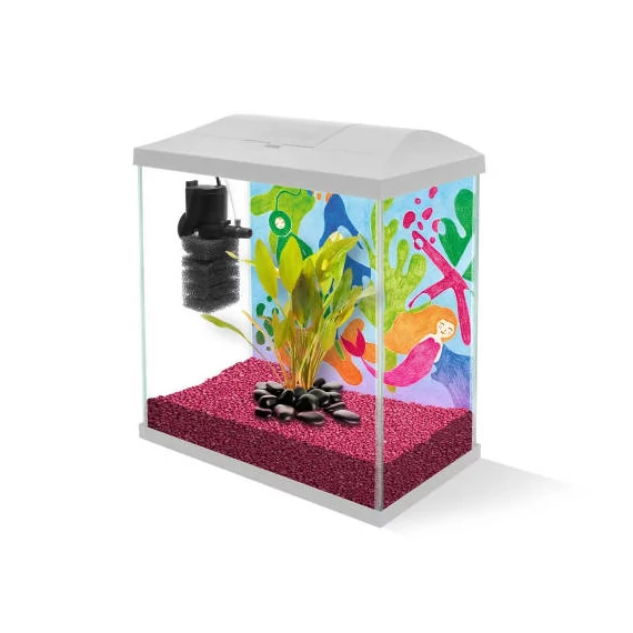 Aquael LEDDY Set MINI 30 black - akvárium (fehér) garnélarákoknak és kisebb halaknak (28x15x30cm) (a szett világítást nem tartalmaz!)
