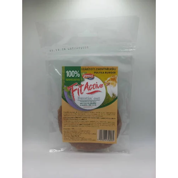 FitActive snack - jutalomfalat (szárított csont nélküli pulykaburger) kutyák részére (100g)